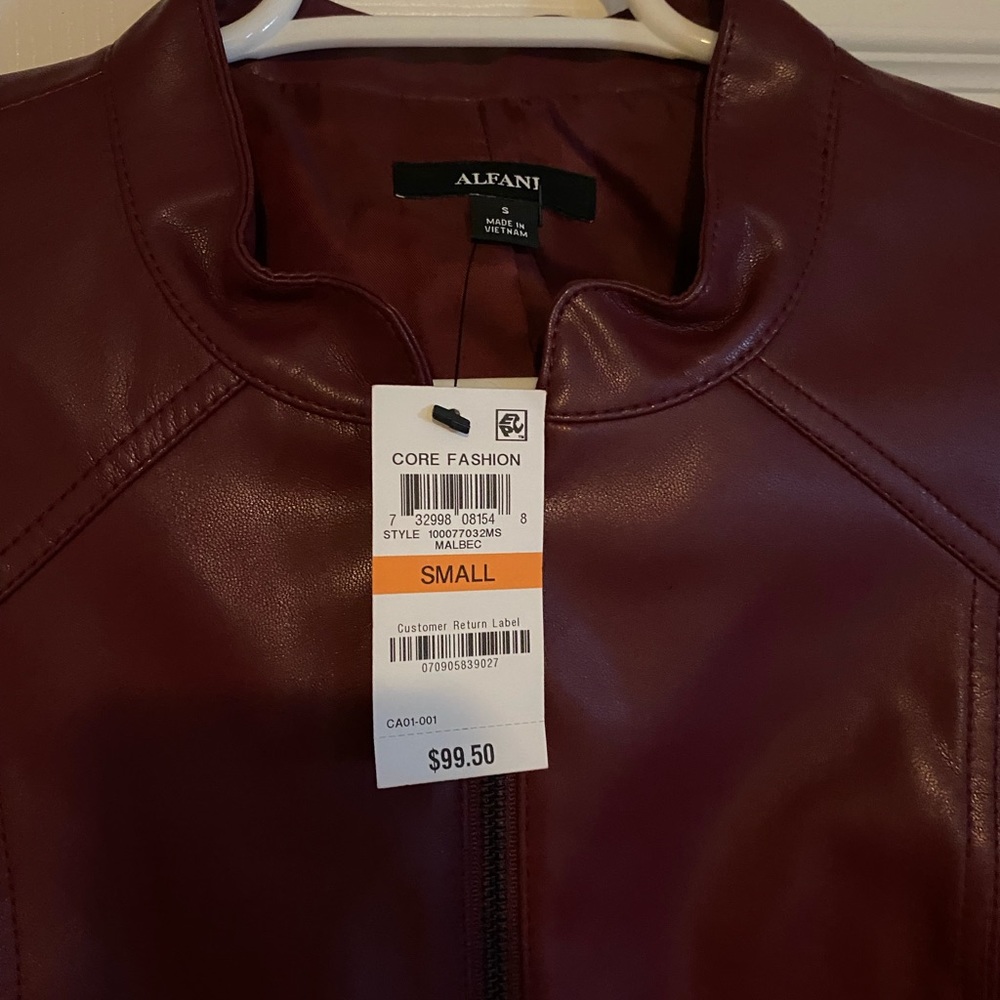 New Alfani Burgandy womens jacket